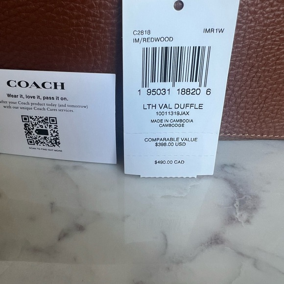 Coach Tan Leather Shoulder Bag - Picture 6 of 7